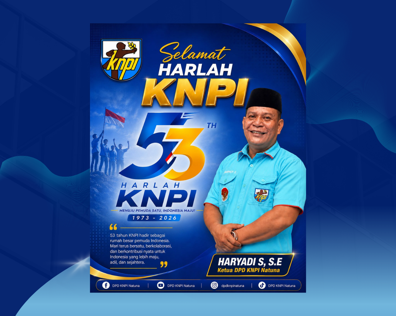 HUT KNPI Ke-53, KNPI Natuna Tegaskan Pemuda Perbatasan Garda Terdepan NKRI